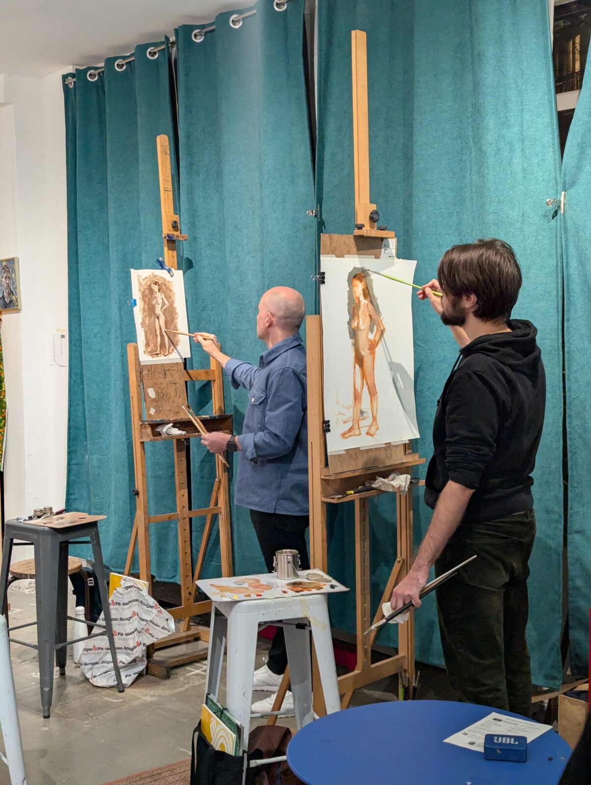 Peinture d'atelier, détail